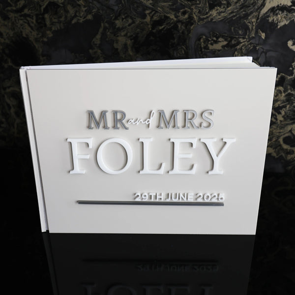 Signature Raised Letter Guestbook