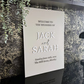 'Welcome' Wedding Raised Letter Sign - Rectangle
