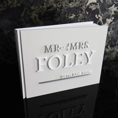 Signature Raised Letter Guestbook