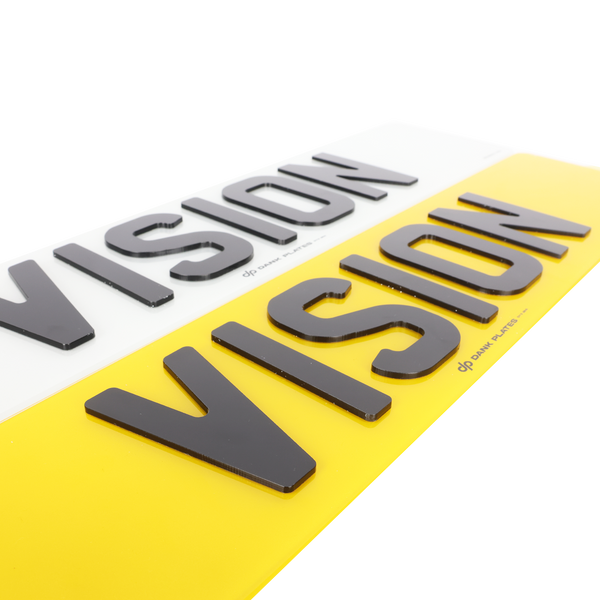 4D Acrylic Road Legal Number Plates