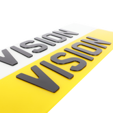 4D Acrylic 'Show Only' Number Plates