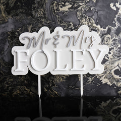 'Mr & Mrs' Wedding Raised Letter Cake Topper