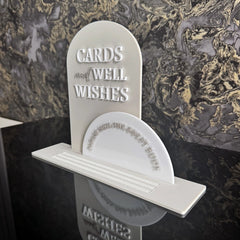 'Cards And Well Wishes' Raised Letter Table Top Sign