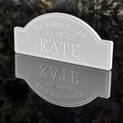 Laser Etched Table Top Place Name