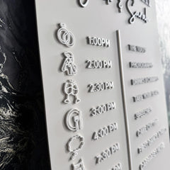 'Our Big Day' Wedding Order Of Events Raised Letter Sign