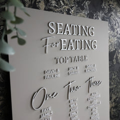 'Seating Plan' Raised Letter Sign