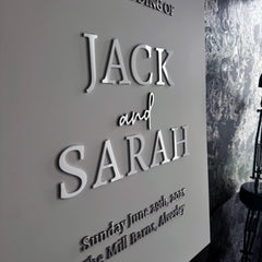 'Welcome' Wedding Raised Letter Sign - Rectangle