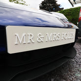 'Mr & Mrs' Wedding Raised Letter Number Plate Sign