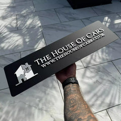 Custom Business 4D Logo Display Number Plate - Garage Dealer Showroom Advertising Plate