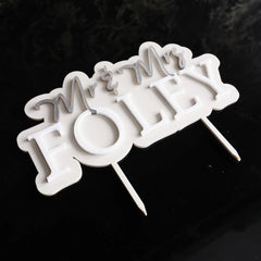 'Mr & Mrs' Wedding Raised Letter Cake Topper
