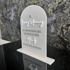 'In Loving Memory' Raised Letter Remembrance Sign