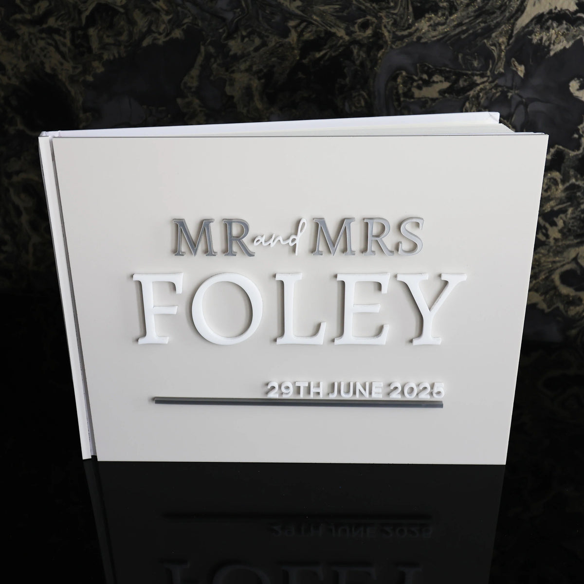 Signature Raised Letter Guestbook