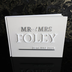 Signature Raised Letter Guestbook