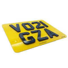 4D Acrylic Motorbike & Quad Road Legal Rear Number Plate - 9" x 7"