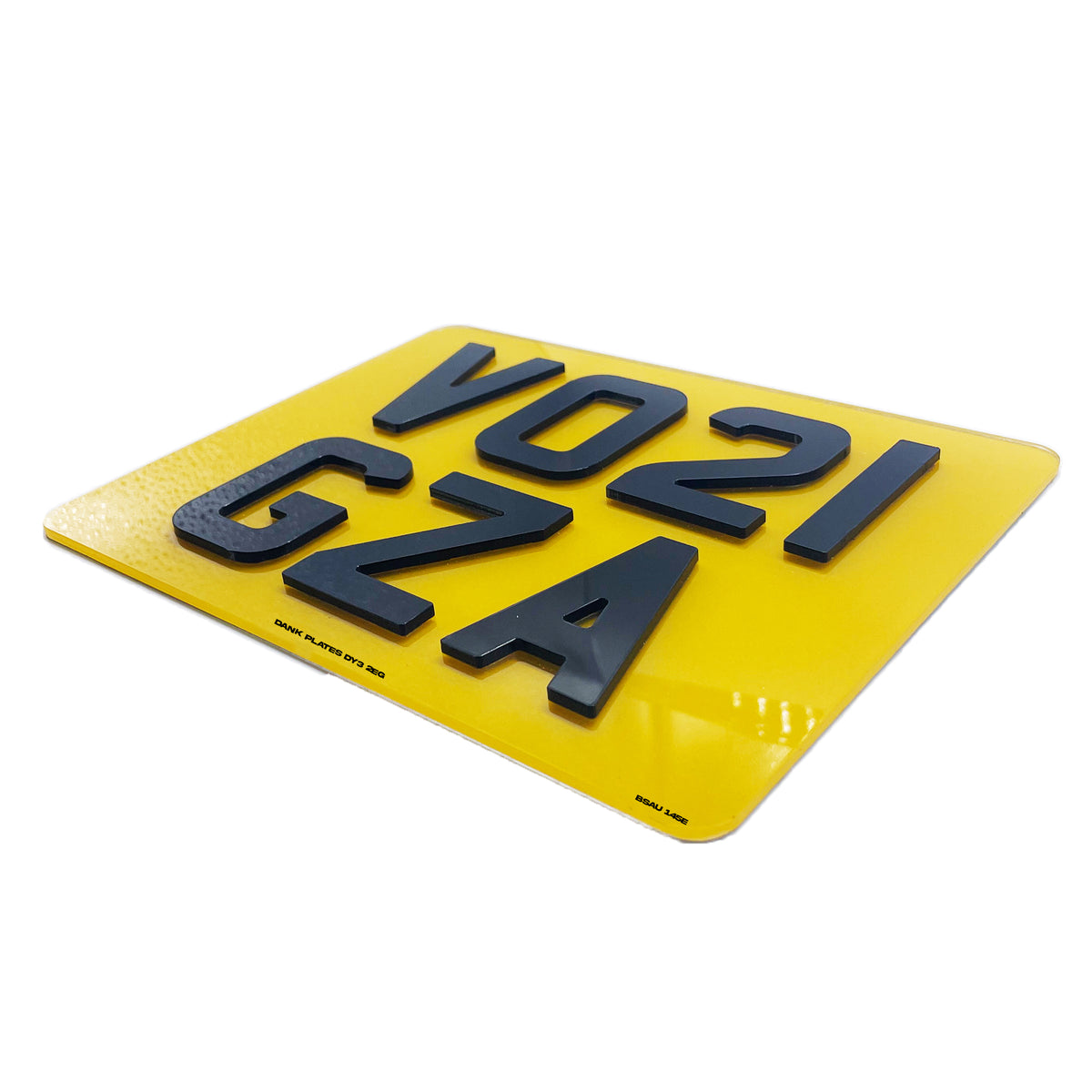 4D Acrylic Motorbike & Quad Road Legal Rear Number Plate - 9" x 7"