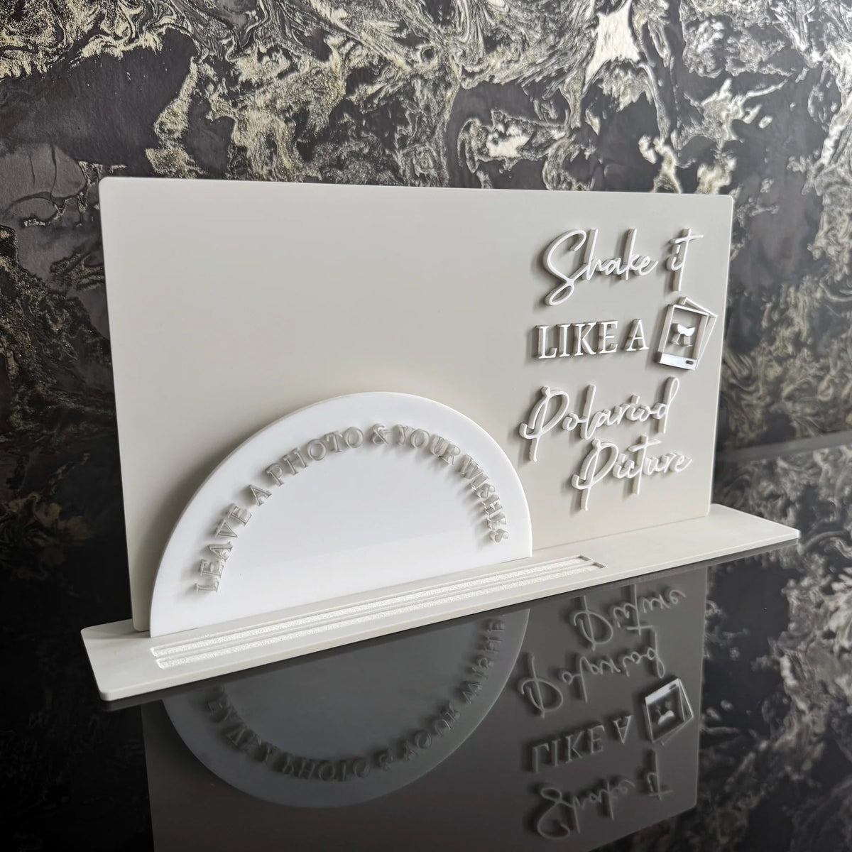 'Shake It Like A Polaroid Picture' Raised Letter Sign