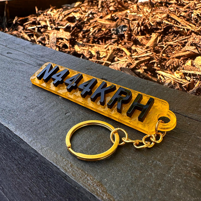 4D Raised Letter Personalised Keyrings