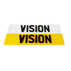 Coloured Double 4D 'Show Only' Number Plates