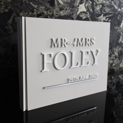 Signature Raised Letter Guestbook