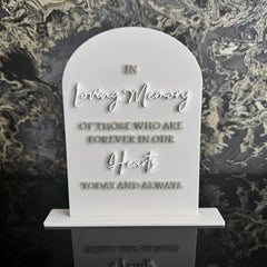 'In Loving Memory' Raised Letter Remembrance Sign