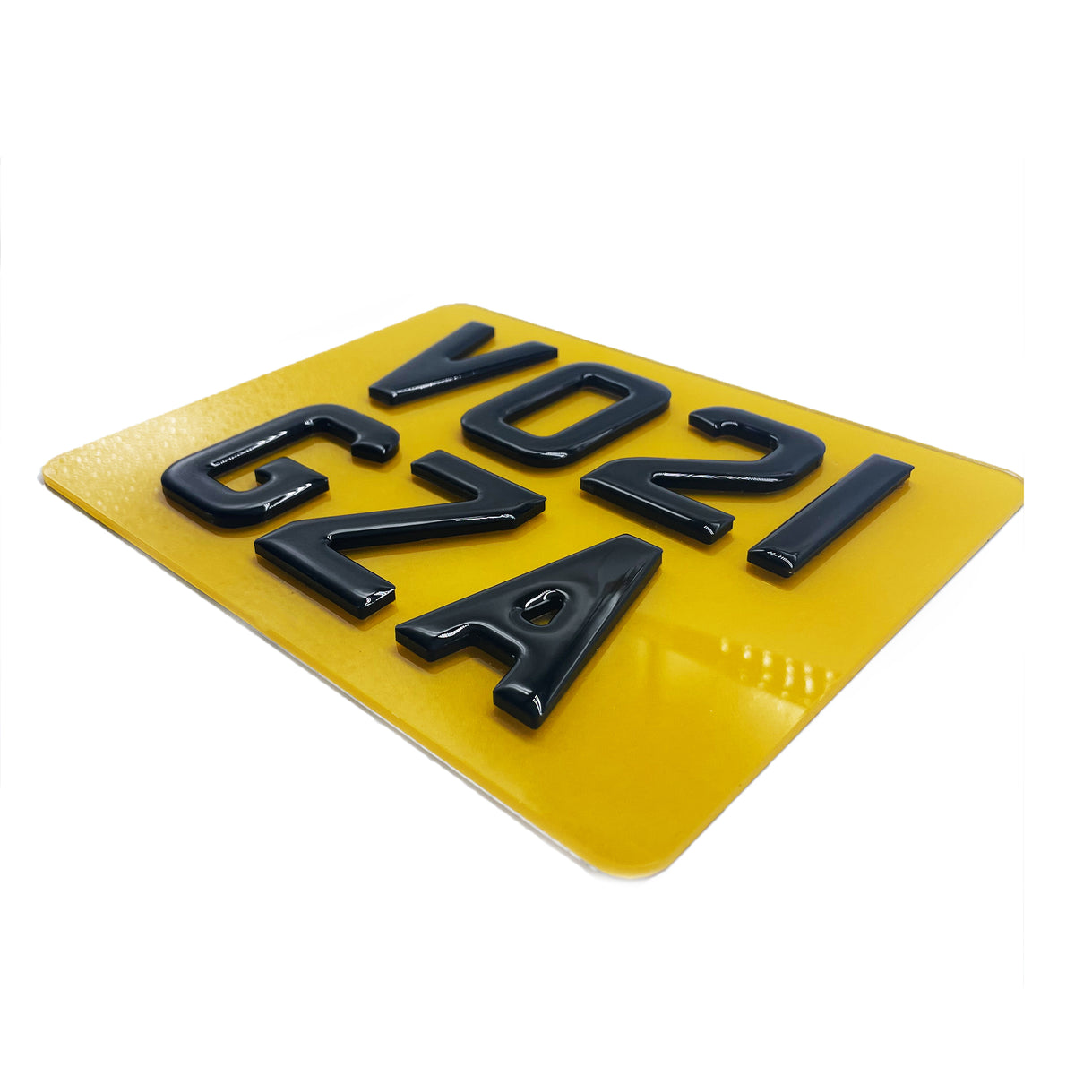 4D Acrylic With 3D Gel Motorbike & Quad Show Style Rear Number Plate - 9" x 7"