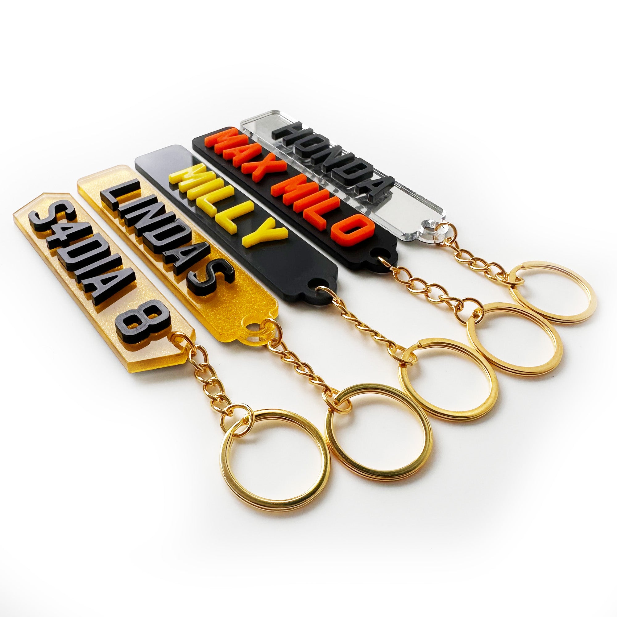 4D Personalised Number Plate Keyrings