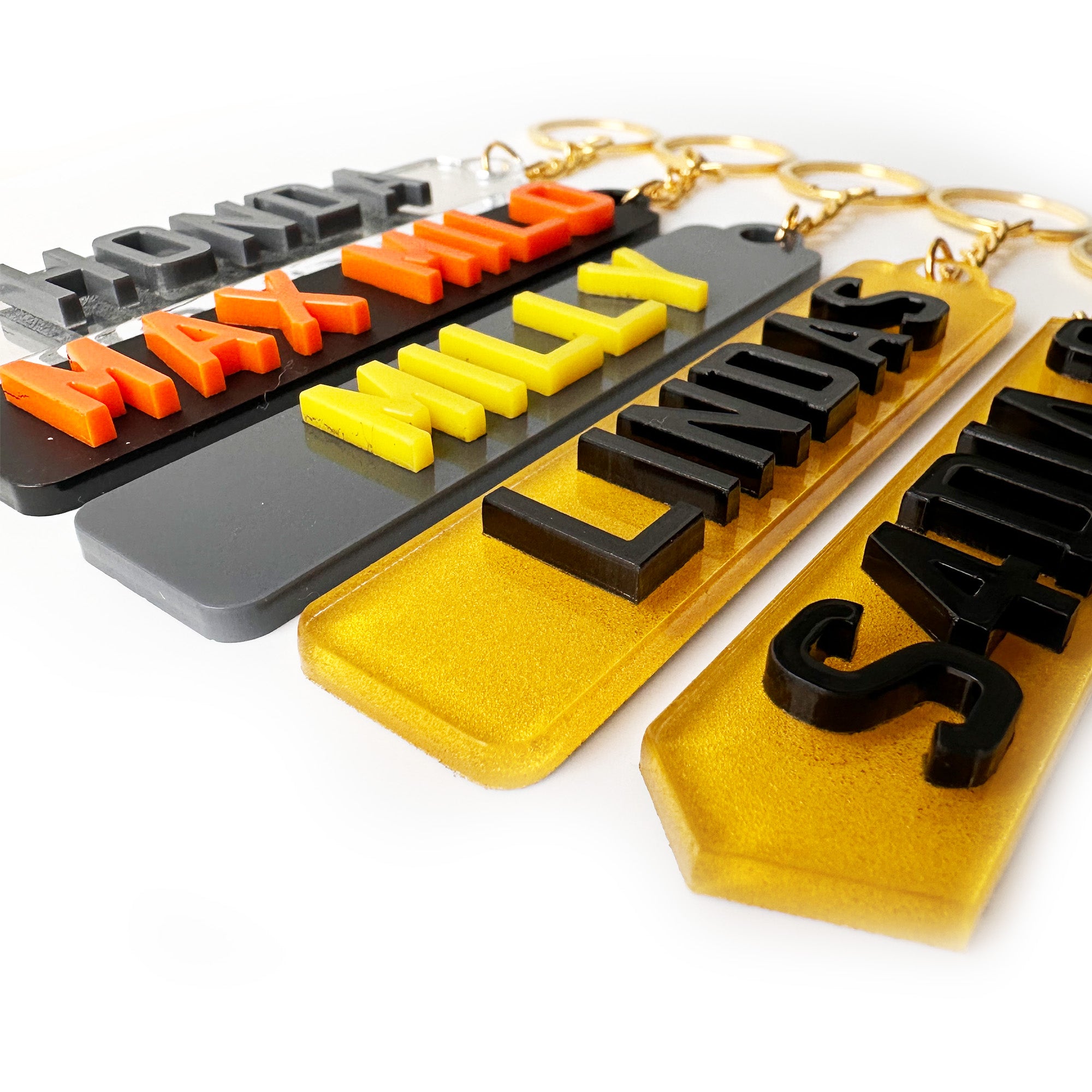 4D Personalised Number Plate Keyrings