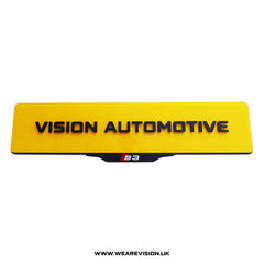 Audi S Models Laser Cut Customisable Number Plate Holder