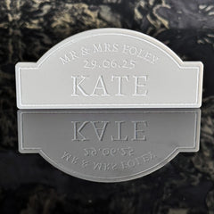 Laser Etched Table Top Place Name