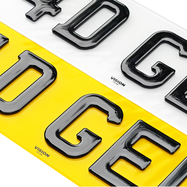 4D With Gel Number Plates