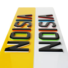 4D Gel Coloured 'Show Only' Number Plates