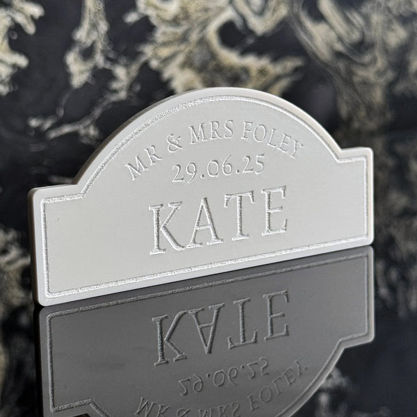 Laser Etched Table Top Place Name