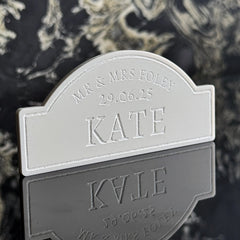 Laser Etched Table Top Place Name