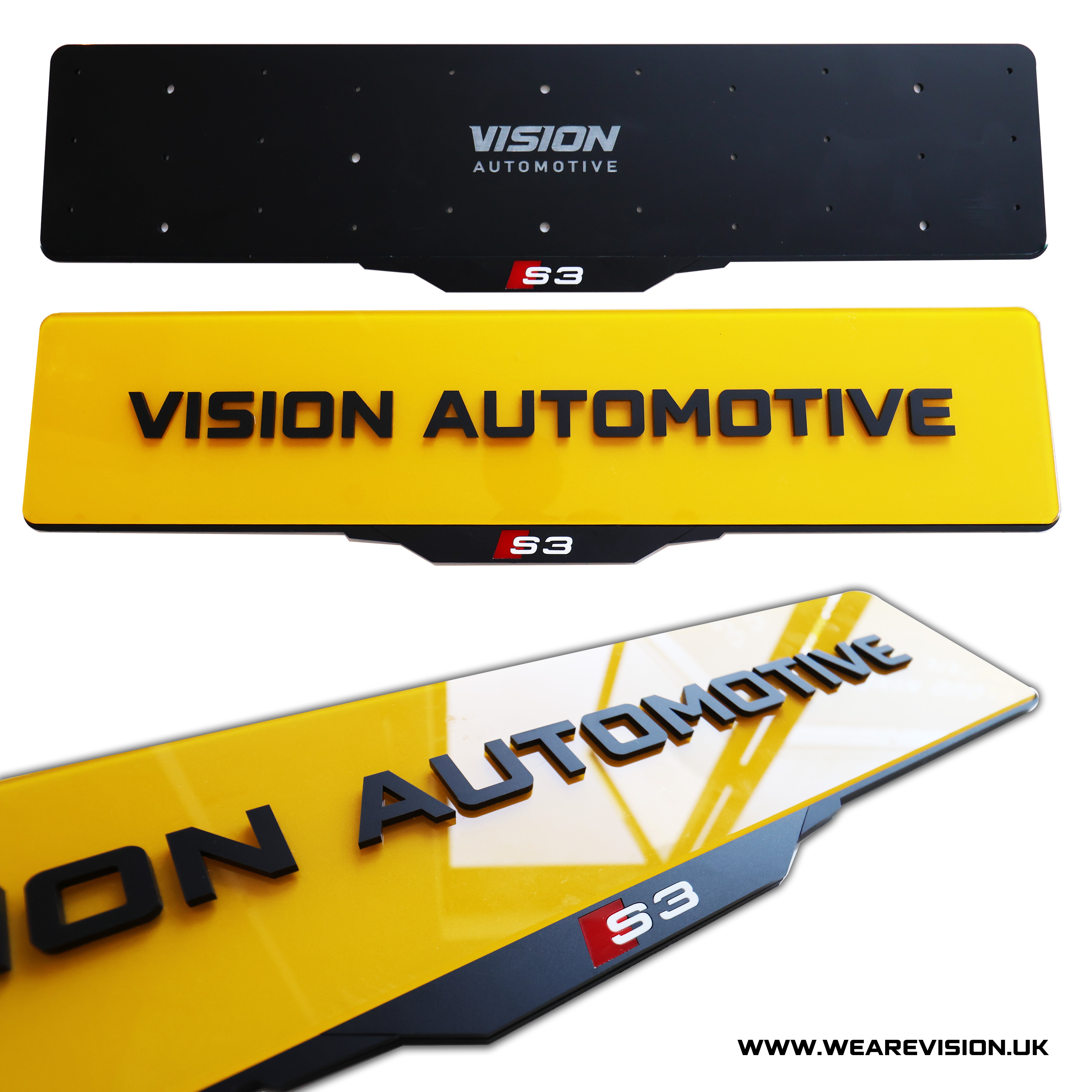 Audi S Models Laser Cut Customisable Number Plate Holder