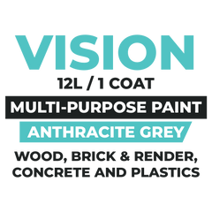 Vision Multi-Purpose Paint - Anthracite Grey - 12 Litres