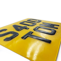 3D Gel Motorbike & Quad Show Style Rear Number Plate - 9" x 7"