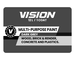 Vision Multi-Purpose Paint - Dark Grey - 12 Litres