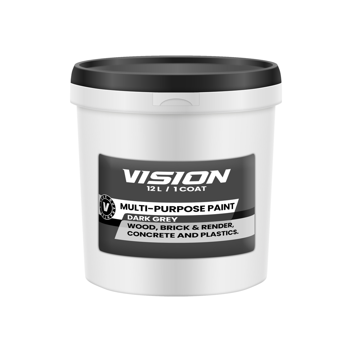 Vision Multi-Purpose Paint - Dark Grey - 12 Litres