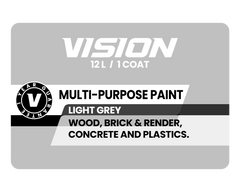 Vision Multi-Purpose Paint - Light Grey - 12 Litres