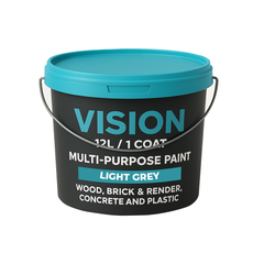 Vision Multi-Purpose Paint - Light Grey - 12 Litres