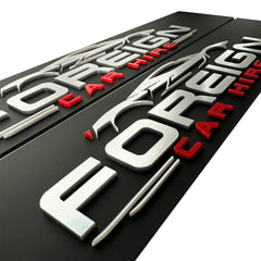 4D Acrylic Business Logo & Detailing Display Plate - Including Double Sided Suction Cups