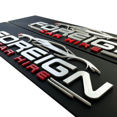 4D Acrylic Business Logo & Detailing Display Plate - Including Double Sided Suction Cups