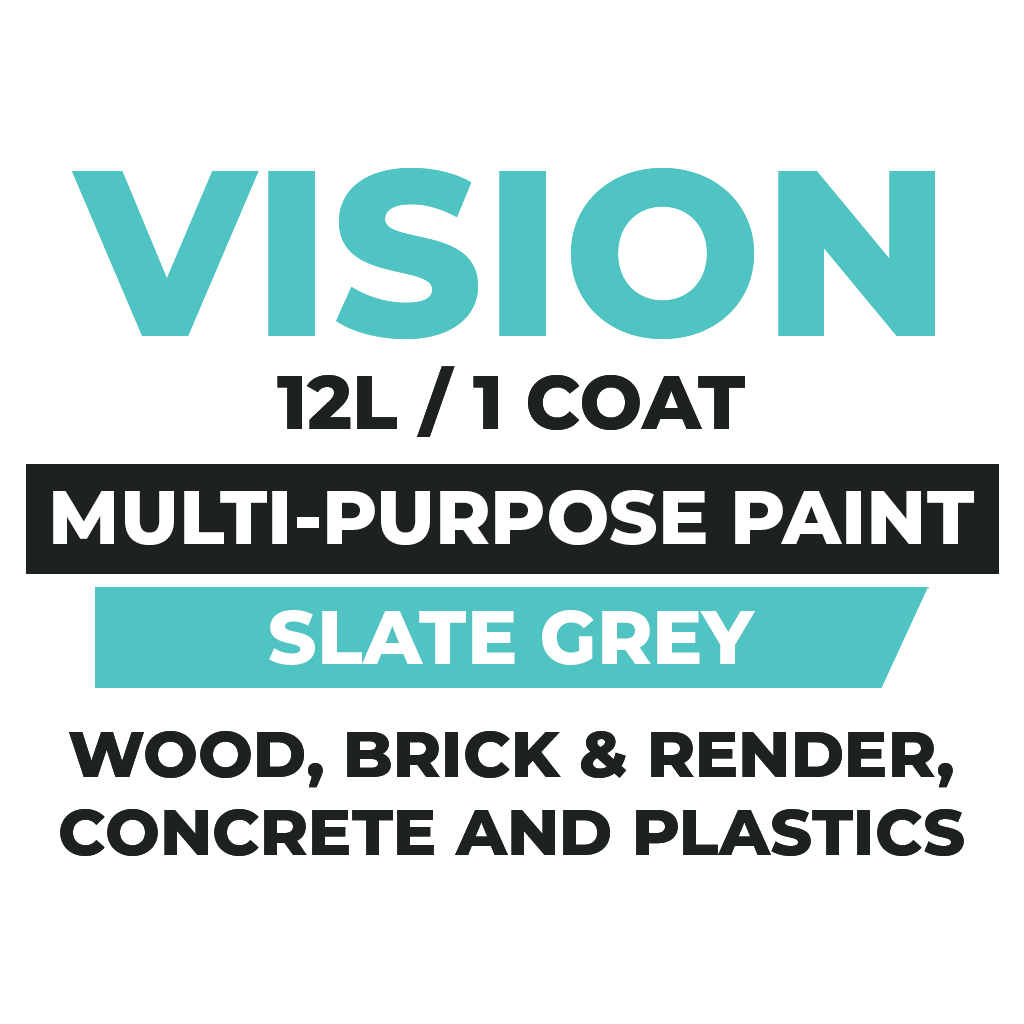 Vision Multi-Purpose Paint - Slate Grey - 12 Litres