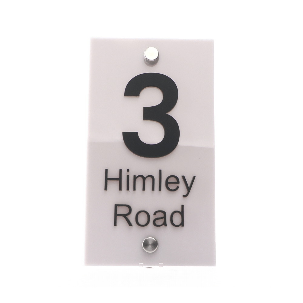 4D Acrylic House Sign - Upright Rectangle