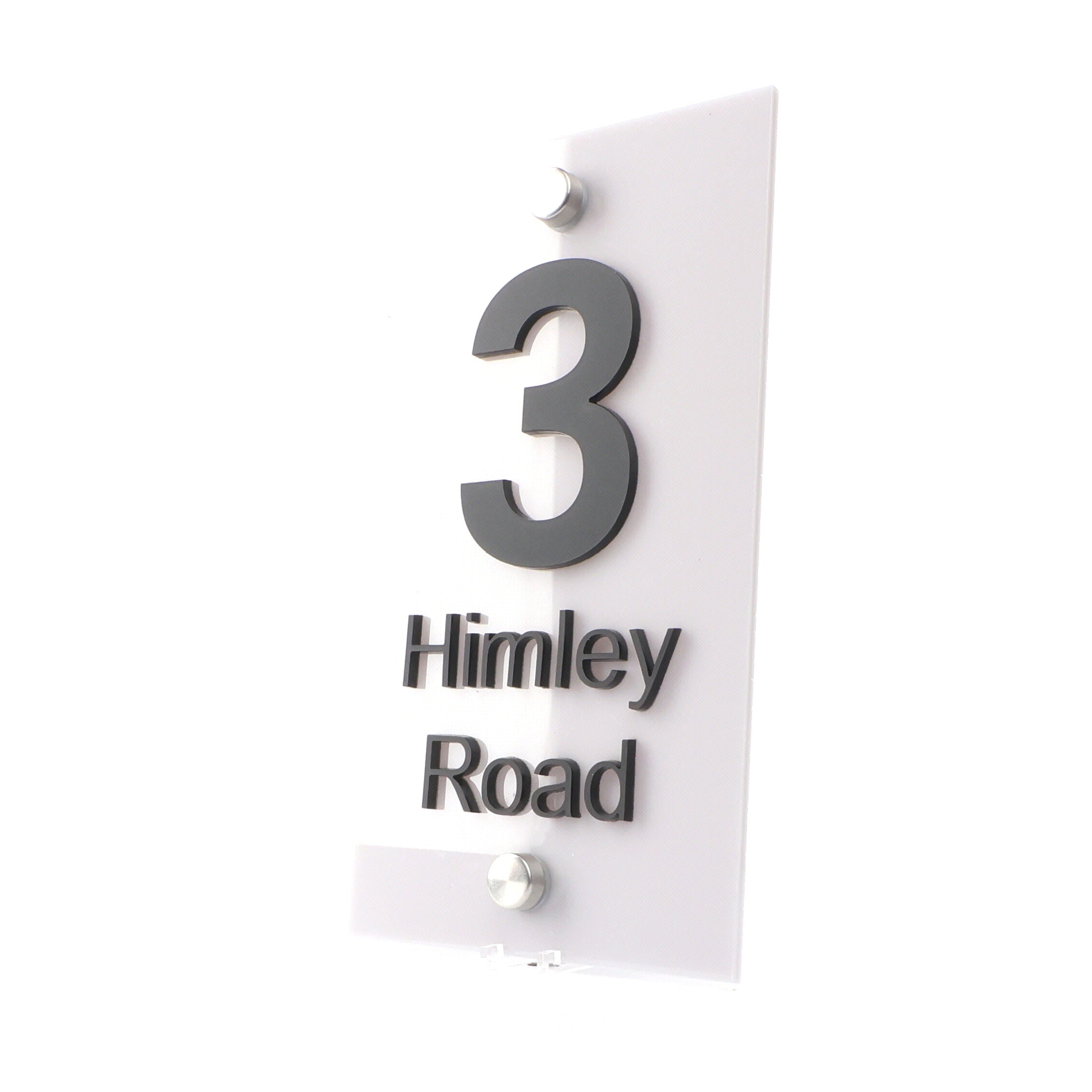 4D Acrylic House Sign - Upright Rectangle