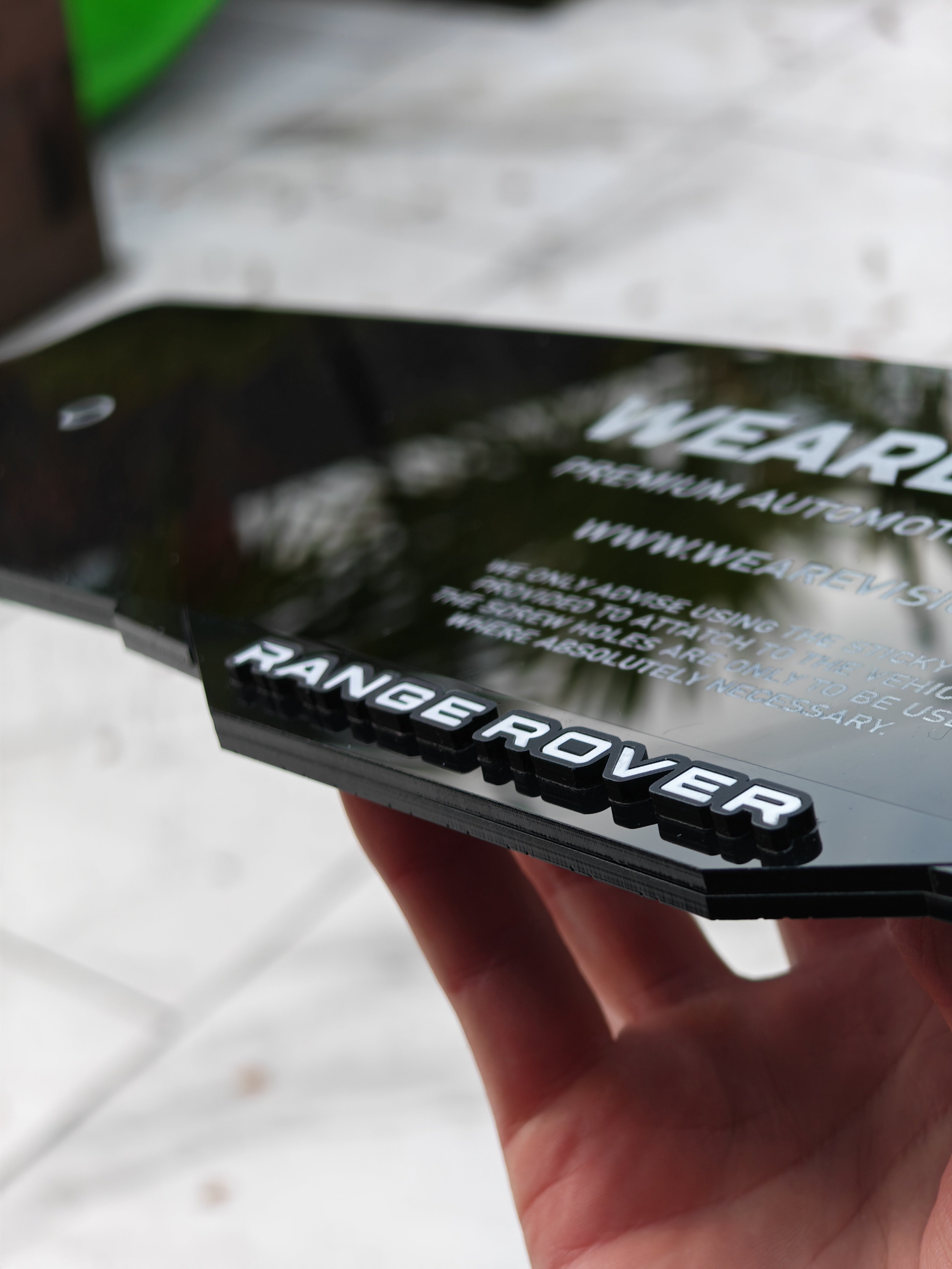Range Rover Rao Number Plate Range Rover Laser Cut Number Plate Holders & Surrounds – Vision