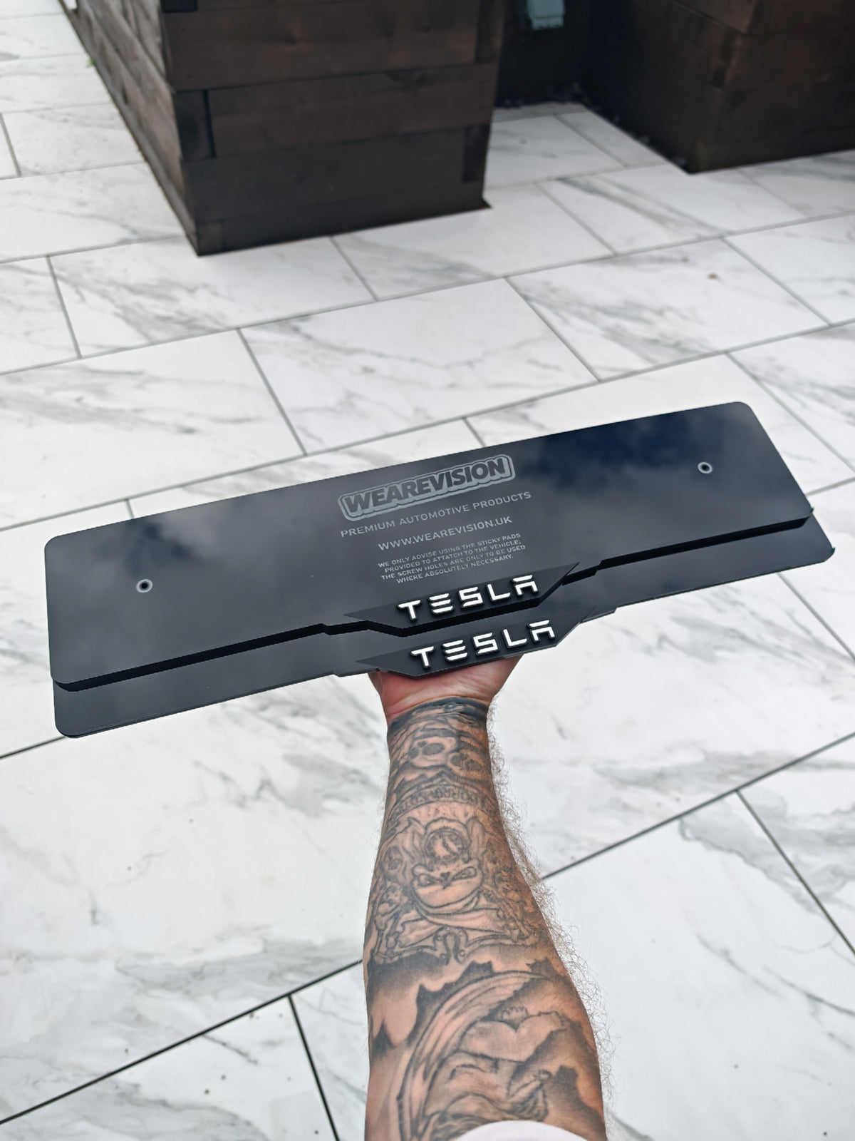 Tesla Laser Cut Number Plate Holders & Surrounds