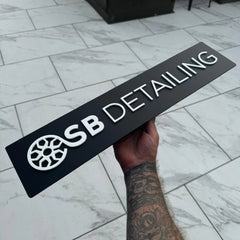 Custom Business 4D Logo Display Number Plate - Garage Dealer Showroom Advertising Plate