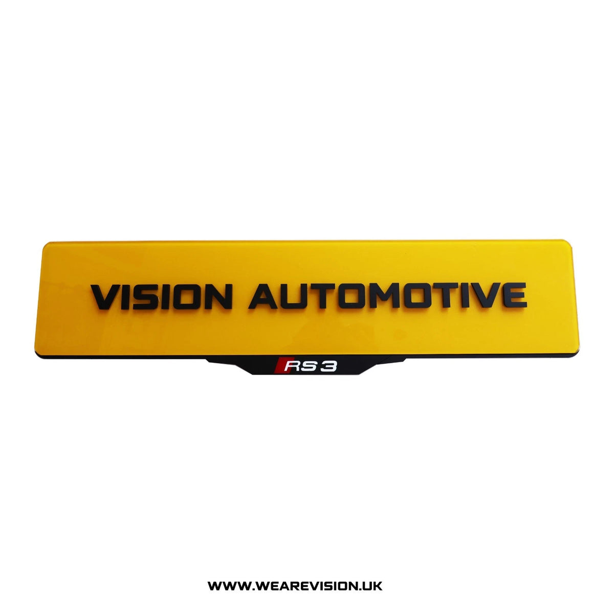Audi RS Models Laser Cut Customisable Number Plate Holder