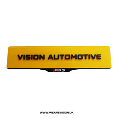 Audi RS Models Laser Cut Customisable Number Plate Holder